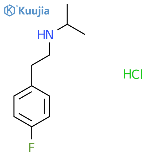 N-[2-(4-Fluorophenyl)ethyl]propan-2-amine;hydrochloride structure