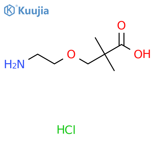 3-(2-Aminoethoxy)-2,2-dimethylpropanoic acid hydrochloride structure