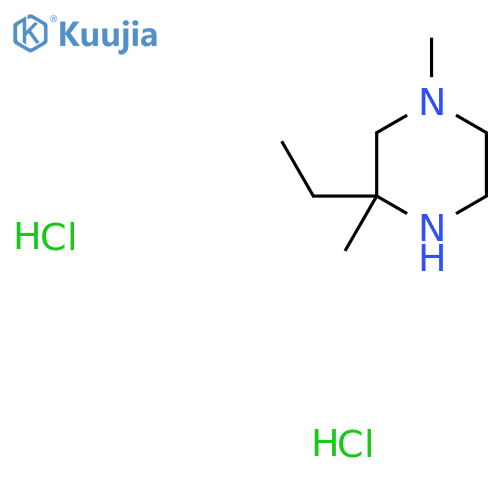 3-Ethyl-1,3-dimethylpiperazine;dihydrochloride structure