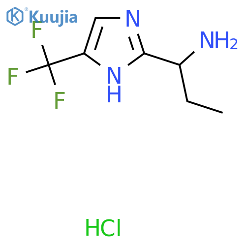 1-[5-(Trifluoromethyl)-1H-imidazol-2-yl]propan-1-amine;hydrochloride structure