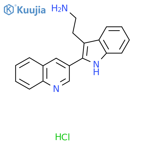 2-(2-Quinolin-3-YL-1H-indol-3-YL)-ethylamine monohydrochloride structure