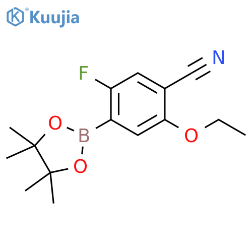 2-Ethoxy-5-fluoro-4-(tetramethyl-1,3,2-dioxaborolan-2-yl)benzonitrile structure