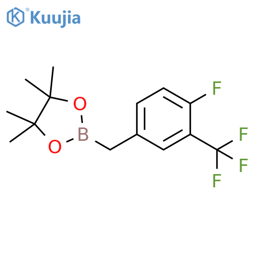 4-Fluoro-3-(trifluoromethyl)benzylboronic acid pinacol ester structure