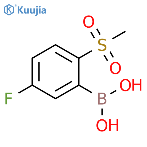 (5-Fluoro-2-methanesulfonylphenyl)boronic acid structure