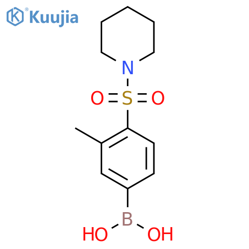 [3-Methyl-4-(piperidine-1-sulfonyl)phenyl]boronic acid structure