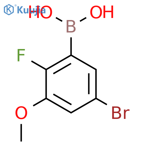 5-Bromo-2-fluoro-3-methoxyphenylboronic acid structure