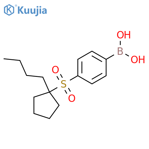 4-(1-Butyl-1-cyclopentylsulfonyl)phenylboronic acid structure