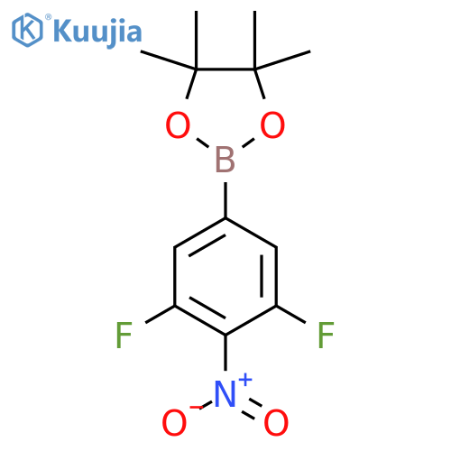 2-(3,5-Difluoro-4-nitrophenyl)-4,4,5,5-tetramethyl-1,3,2-dioxaborolane structure
