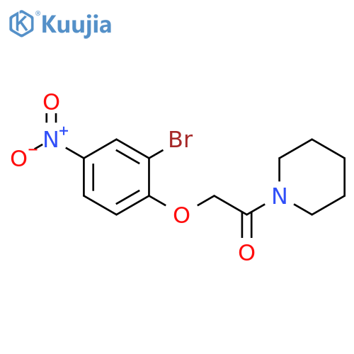 2-(2-Bromo-4-nitrophenoxy)-1-(piperidin-1-yl)ethanone structure