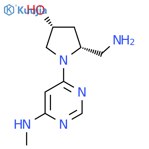 (3R,5R)-5-(aminomethyl)-1-[6-(methylamino)pyrimidin-4-yl]pyrrolidin-3-ol structure