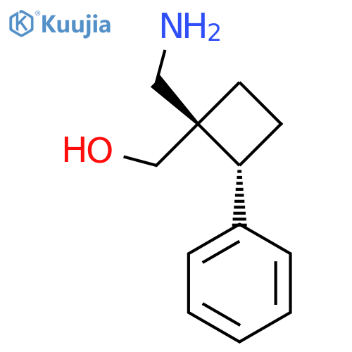 rac-[(1R,2R)-1-(aminomethyl)-2-phenylcyclobutyl]methanol structure