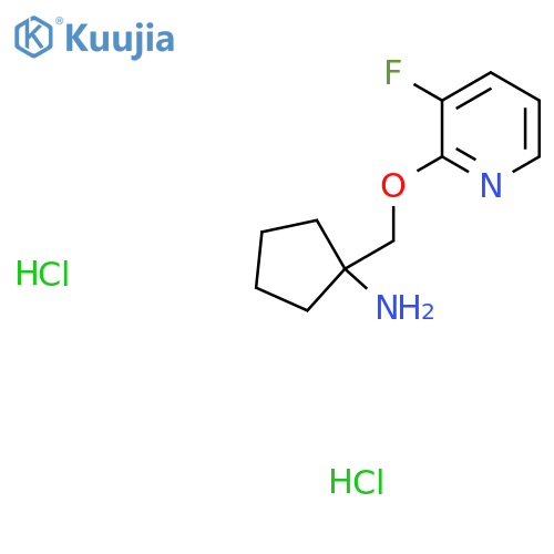 1-[(3-Fluoropyridin-2-yl)oxymethyl]cyclopentan-1-amine;dihydrochloride structure
