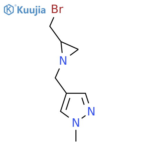 4-[[2-(Bromomethyl)aziridin-1-yl]methyl]-1-methylpyrazole structure