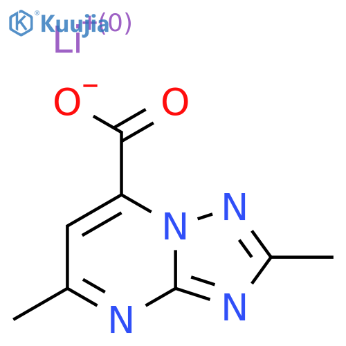 Lithium;2,5-dimethyl-[1,2,4]triazolo[1,5-a]pyrimidine-7-carboxylate structure