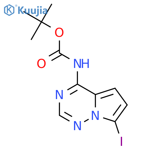 tert-butyl N-{7-iodopyrrolo2,1-f1,2,4triazin-4-yl}carbamate structure