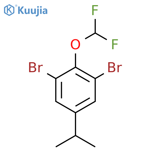 1,3-Dibromo-2-(difluoromethoxy)-5-isopropylbenzene structure