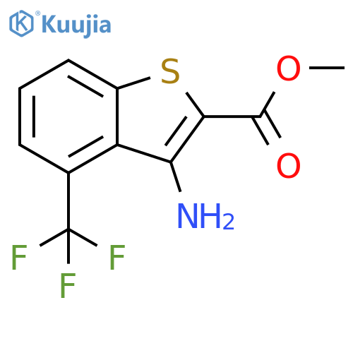 Methyl 3-amino-4-(trifluoromethyl)-1-benzothiophene-2-carboxylate structure