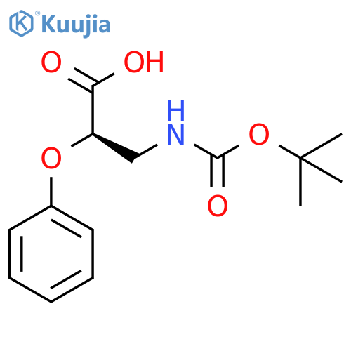 (2R)-3-{(tert-butoxy)carbonylamino}-2-phenoxypropanoic acid structure