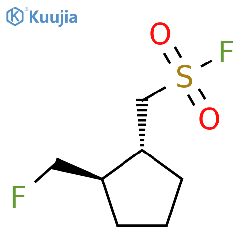 rac-[(1R,2R)-2-(fluoromethyl)cyclopentyl]methanesulfonyl fluoride structure