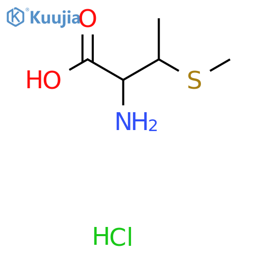 2-Amino-3-methylsulfanylbutanoic acid;hydrochloride structure