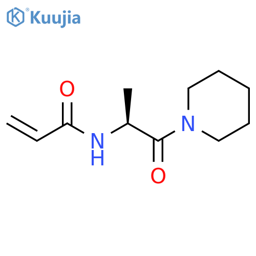 N-(2S)-1-oxo-1-(piperidin-1-yl)propan-2-ylprop-2-enamide structure