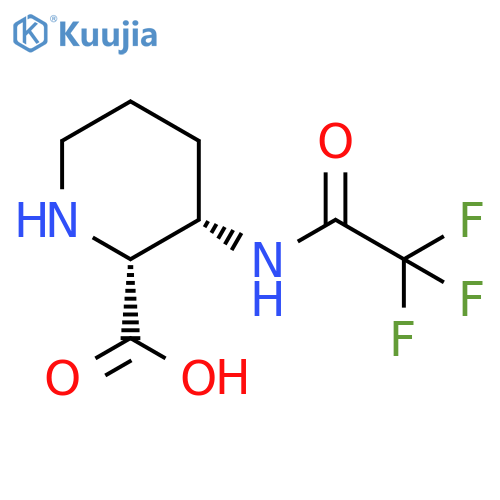 2-Piperidinecarboxylic acid, 3-[(2,2,2-trifluoroacetyl)amino]-, (2R,3S)- structure