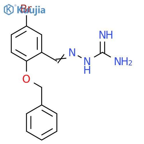 Hydrazinecarboximidamide,2-[[5-bromo-2-(phenylmethoxy)phenyl]methylene]- structure