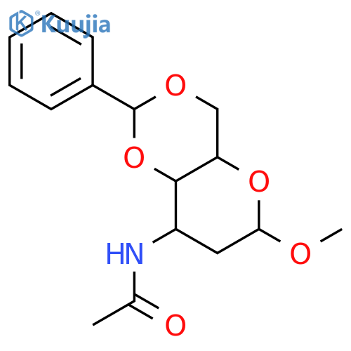 Methyl 3-(Acetylamino)-2,3-dideoxy-4,6-O-benzylidene-α-D-ribo-hexopyranoside structure