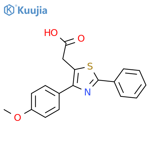 [4-(4-Methoxy-phenyl)-2-phenyl-thiazol-5-yl]-acetic acid structure