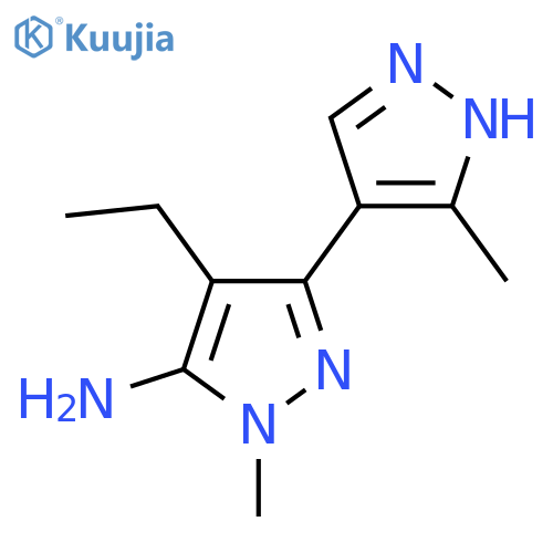 4-ethyl-1-methyl-3-(5-methyl-1H-pyrazol-4-yl)-1H-pyrazol-5-amine structure
