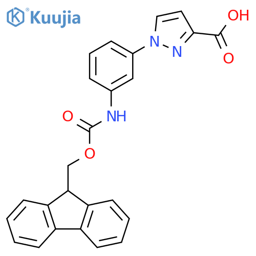 1H-Pyrazole-3-carboxylic acid, 1-[3-[[(9H-fluoren-9-ylmethoxy)carbonyl]amino]phenyl]- structure