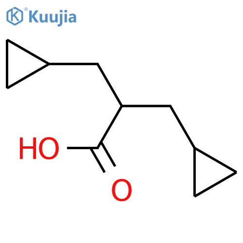 3-Cyclopropyl-2-(cyclopropylmethyl)propanoic acid structure