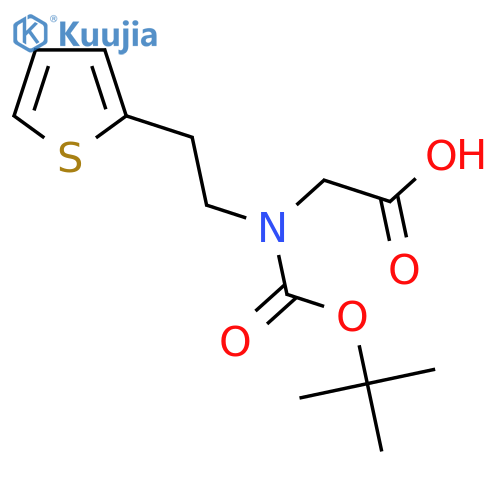 2-{(tert-butoxy)carbonyl2-(thiophen-2-yl)ethylamino}acetic acid structure