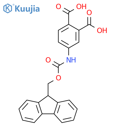 4-({(9H-fluoren-9-yl)methoxycarbonyl}amino)benzene-1,2-dicarboxylic acid structure