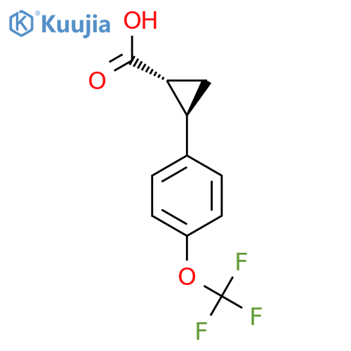 trans-2-[4-(Trifluoromethoxy)phenyl]cyclopropanecarboxylic Acid structure