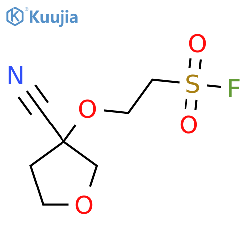2-[(3-Cyanooxolan-3-yl)oxy]ethane-1-sulfonyl fluoride structure