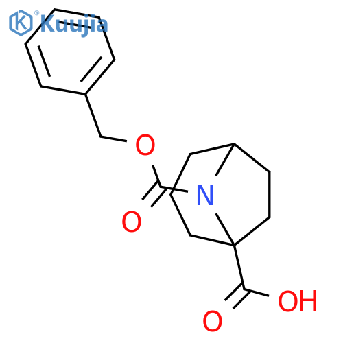 8-Azabicyclo[3.2.1]octane-1,8-dicarboxylic acid, 8-(phenylmethyl) ester structure