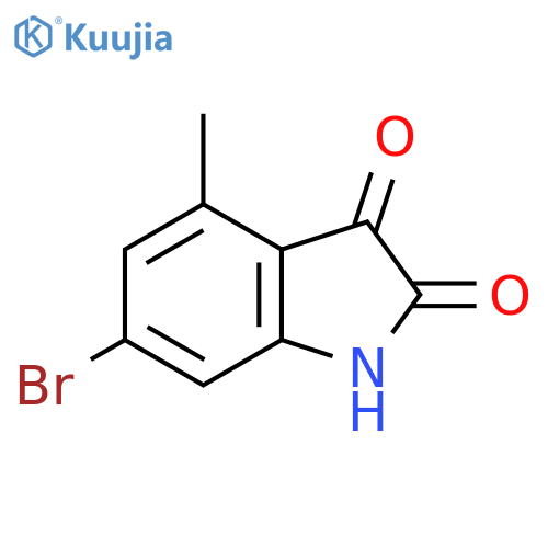 6-Bromo-4-methylindoline-2,3-dione structure