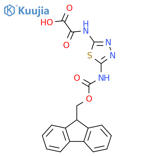 Acetic acid, 2-[[5-[[(9H-fluoren-9-ylmethoxy)carbonyl]amino]-1,3,4-thiadiazol-2-yl]amino]-2-oxo- structure