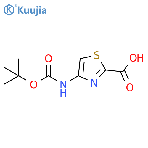 4-{(tert-butoxy)carbonylamino}-1,3-thiazole-2-carboxylic acid structure
