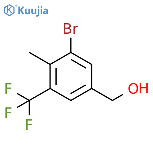 3-Bromo-4-methyl-5-
(trifluoromethyl)benzyl alcohol structure