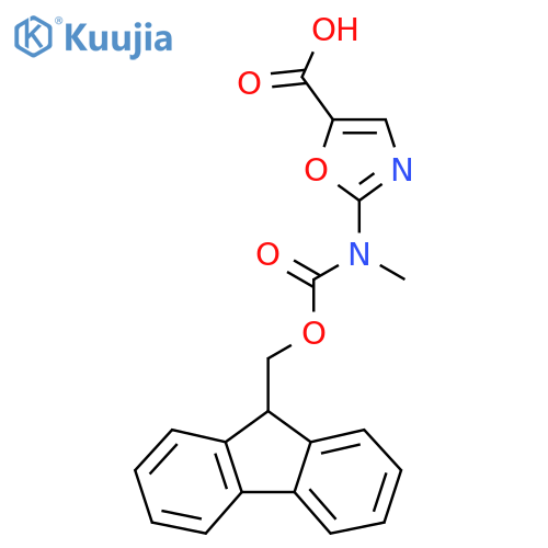 2-({[(9H-fluoren-9-yl)methoxy]carbonyl}(methyl)amino)-1,3-oxazole-5-carboxylic acid structure