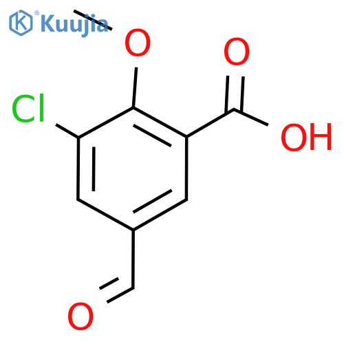 3-Chloro-5-formyl-2-methoxybenzoic acid structure