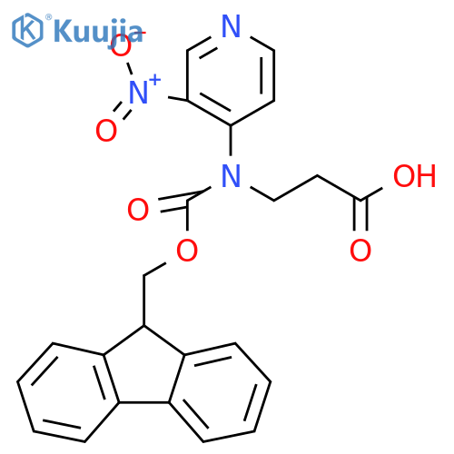 3-({[(9H-fluoren-9-yl)methoxy]carbonyl}(3-nitropyridin-4-yl)amino)propanoic acid structure