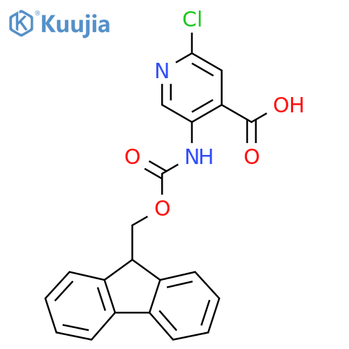 2-chloro-5-({[(9H-fluoren-9-yl)methoxy]carbonyl}amino)pyridine-4-carboxylic acid structure