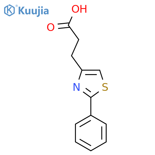 3-(2-Phenyl-1,3-thiazol-4-yl)propanoic acid structure