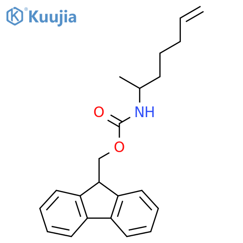 9H-fluoren-9-ylmethyl N-(hept-6-en-2-yl)carbamate structure