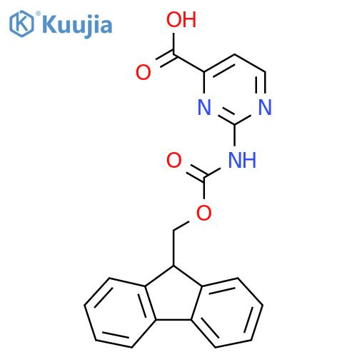 2-({[(9H-fluoren-9-yl)methoxy]carbonyl}amino)pyrimidine-4-carboxylic acid structure