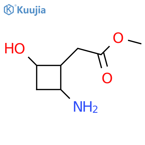 Methyl 2-(2-amino-4-hydroxycyclobutyl)acetate structure