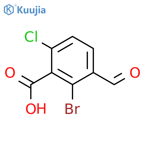 2-Bromo-6-chloro-3-formylbenzoic acid structure